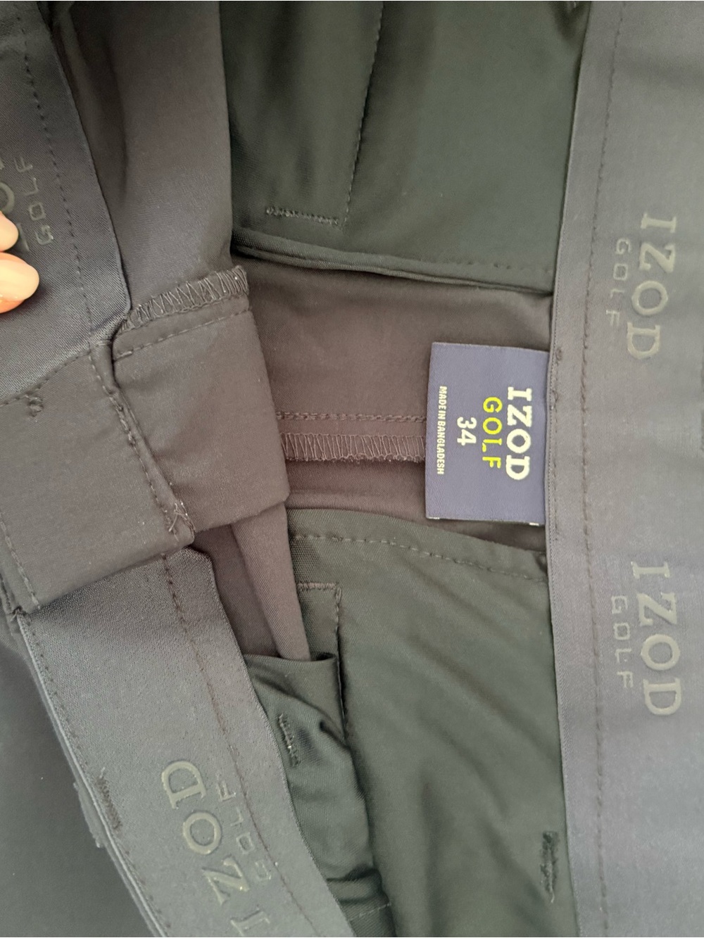 Izod Golf Men's Black Performance Chinos
